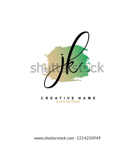 J K JK Initial logo template vector