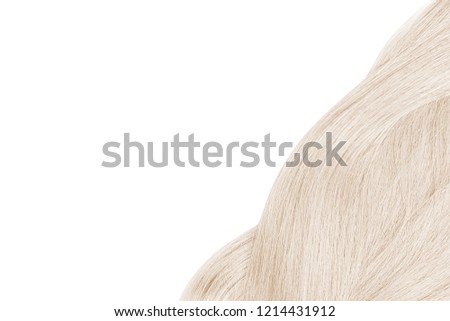 Gray hair, isolated on white background. Copy space