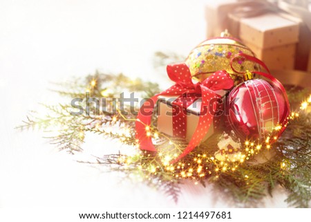 christmas decoration on white background