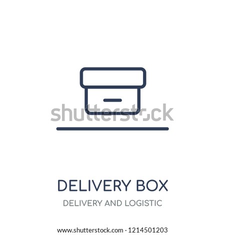 Delivery box icon. Delivery box linear symbol design from Delivery and logistic collection.