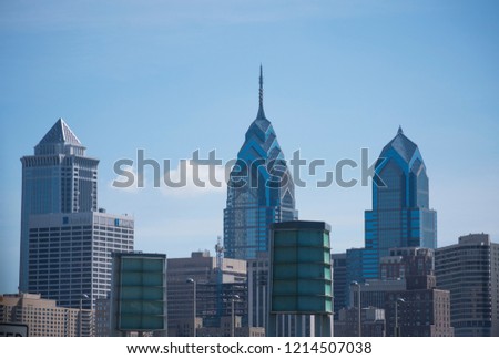 Philadelphia skyline close-up