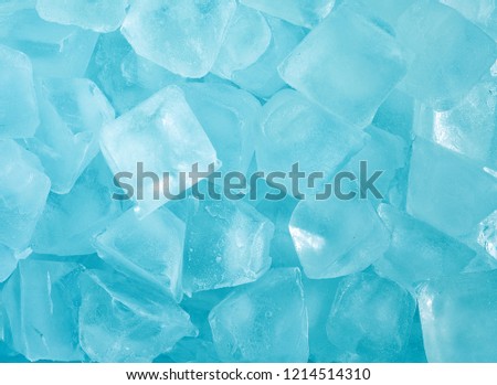Cool blue frozen ice cubes image