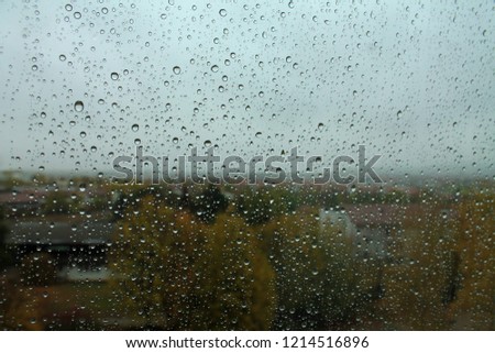 A rainy day of autumn