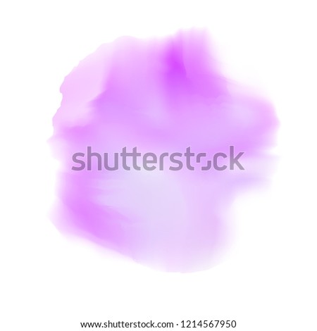 Purple ink realistic watercolor background. Watercolor brush strokes on transparent isolated background. Vector illustration created by Mesh tool for background, wallpaper, print design.