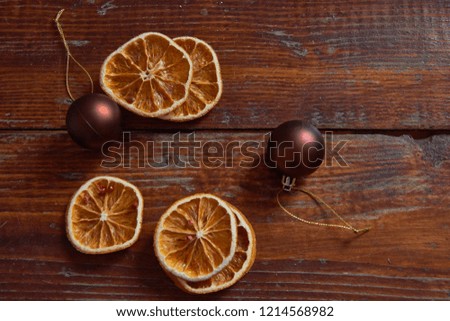 Dried lemons with star Christmas decoration