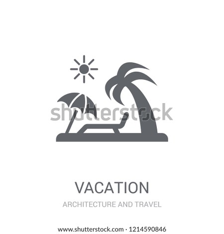 Vacation icon. Trendy Vacation logo concept on white background from Architecture and Travel collection. Suitable for use on web apps, mobile apps and print media.