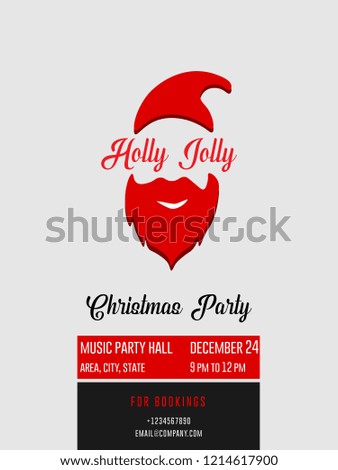 Holly Jolly Christmas Party Invitation Card