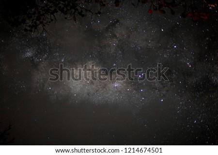 Milky way at the Southern sky as above Fiji
