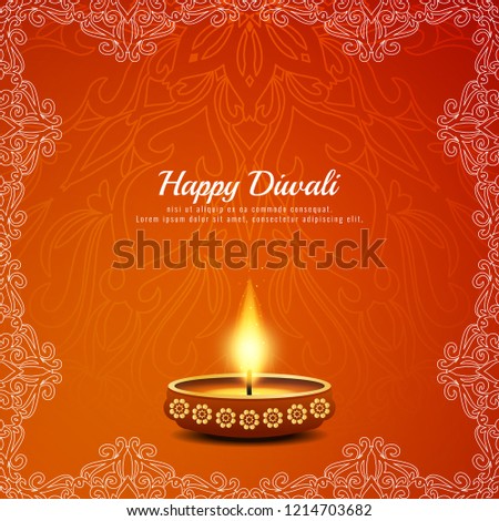 Abstract artistic Happy Diwali celebration stylish background