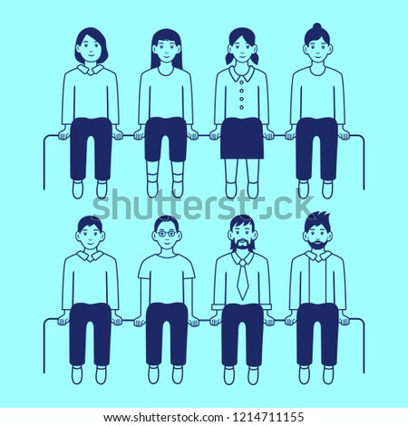 character design, People vector, avatar, People line icons set