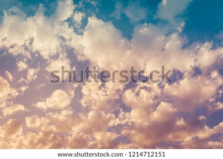 Beautiful clouds at sunset as a background or backdrop