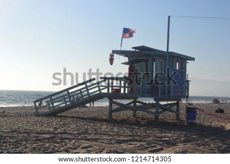 Lifeguard Santa Monica USA Royalty-Free Stock Photo #1214714305