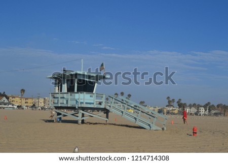 Lifeguard Santa Monica USA Royalty-Free Stock Photo #1214714308