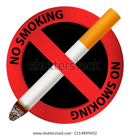Public no smoking icon. Realistic illustration of public no smoking vector icon for web design isolated on white background