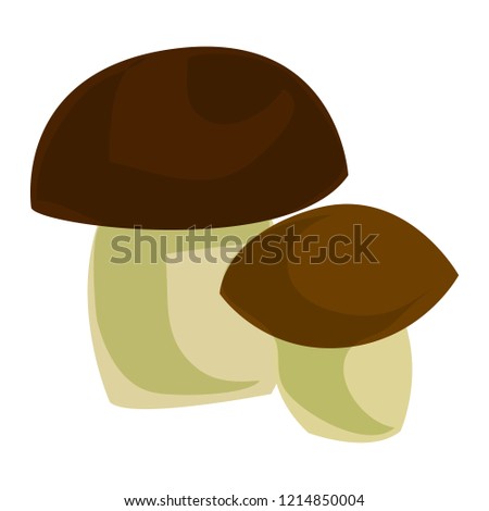 Forest mushroom icon. Cartoon of forest mushroom vector icon for web design isolated on white background