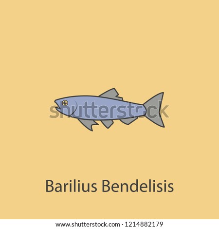 barilius bendelisis 2 colored line icon. Simple purple and gray element illustration. barilius bendelisis concept outline symbol design from fish set