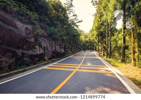 Road in mountains in China