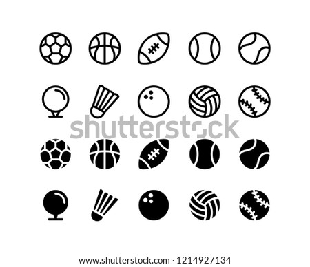 Ball Games Icon Logo Vector Symbol. Ball Sport Icon