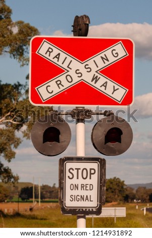 Railway crossing 4 - Australian signs found along the road on road trips - inspiration for adventure, travel memories and brochures of signs in Australia for tourists.