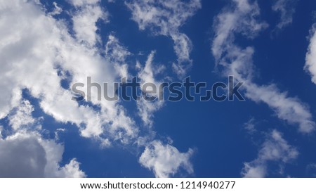 Beautiful clear blue sky and white cloud