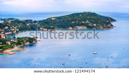 Cote d'Azur mediterranean coast Royalty-Free Stock Photo #121494574