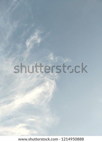 Sunshine clouds sky during morning background. Blue,white pastel heaven. Abstract blurred cyan gradient of peaceful nature. Open view out windows beautiful autumn for background.