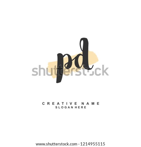 P D PD Initial logo template vector