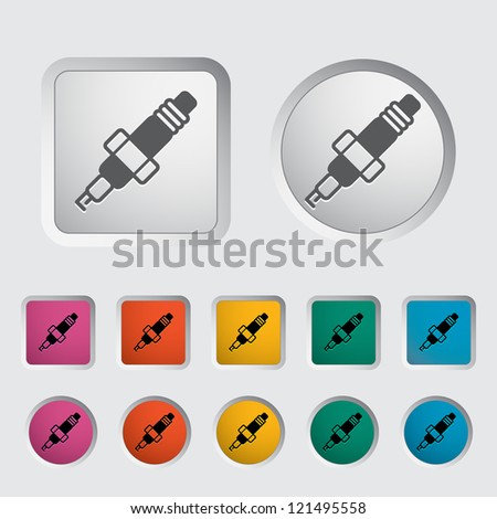 Sparkplug single icon. Vector illustration.