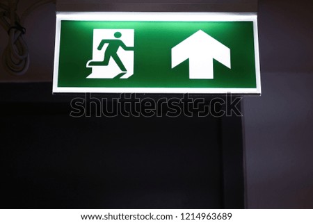 green exit signs