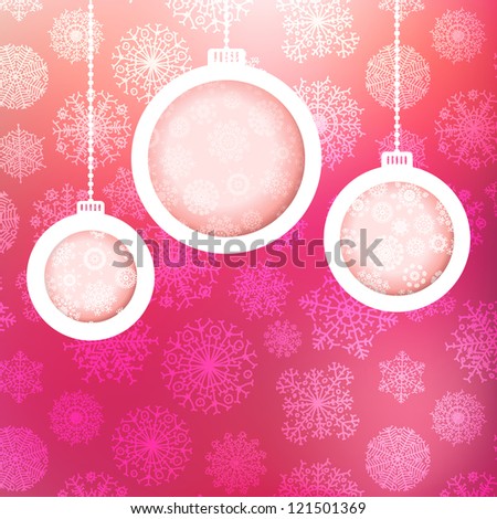 Christmas ball made of snowflakes.  + EPS8 vector file