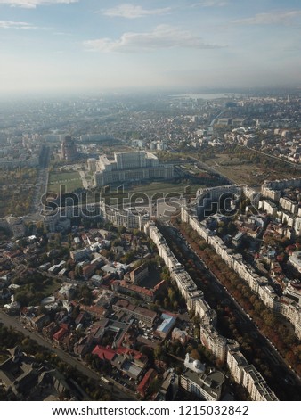Bucharest main square drone pictures 