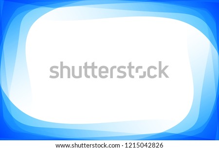 Gradient shade blending blue color border frame with blank space. Abstract template for presentation background vector.