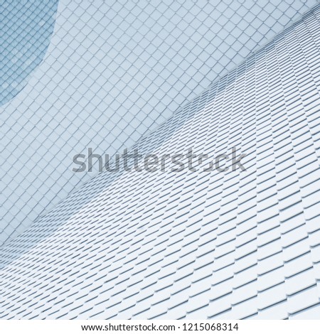 Close up of abstract geometric structure wall