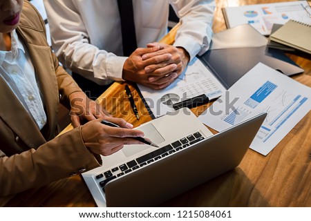 Administrator business man financial inspector and secretary making report calculating balance. Internal Revenue Service checking document. Audit concept Royalty-Free Stock Photo #1215084061