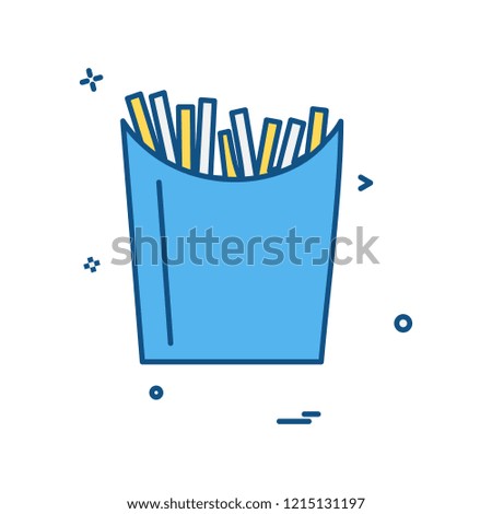 Fries icon design vector