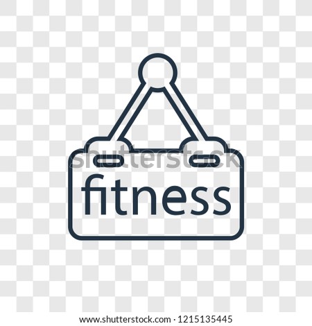 Gym concept vector linear icon isolated on transparent background, Gym concept transparency concept in outline style