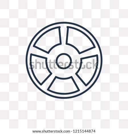Cart wheel vector outline icon isolated on transparent background, high quality linear Cart wheel transparency concept can be used web and mobile