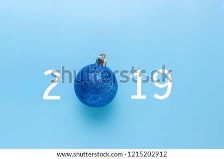 Christmas toy on the blue background.