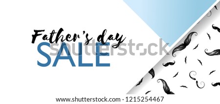 Father's day sale banner. Beautiful banner for site with handdrawn lettering words.