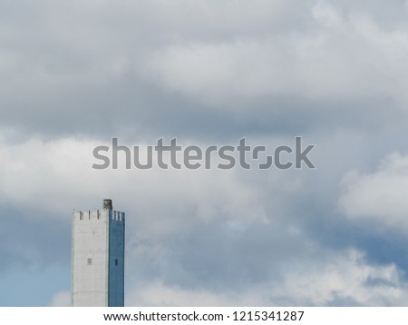 white brick tower
