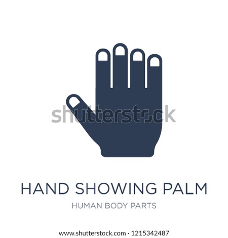 Hand showing palm icon. Trendy flat vector Hand showing palm icon on white background from Human Body Parts collection, vector illustration can be use for web and mobile, eps10