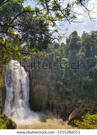 Heawnarok waterfall, the beautiful waterfall in Khoayai, Thailand.