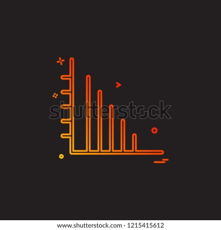 chart graph report up icon vector design
