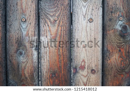                             
Wooden boards with nail caps. Contrast and unusual background   