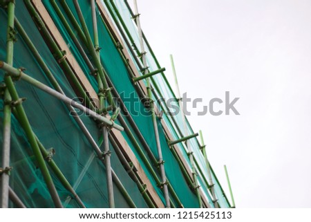 Green Scaffolding And Netting