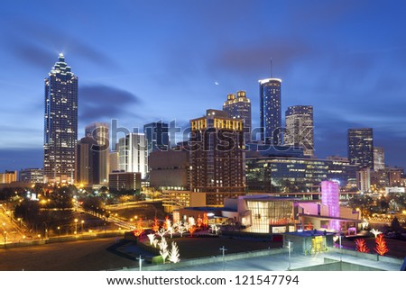 City of Atlanta. Image of the Atlanta skyline during sunrise.