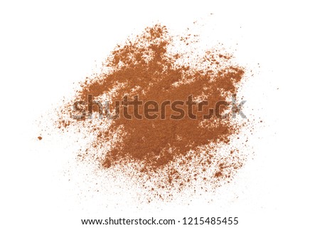 cinnamon isolated on white background Royalty-Free Stock Photo #1215485455