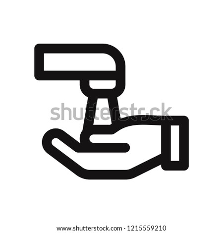 Wash hand vector icon