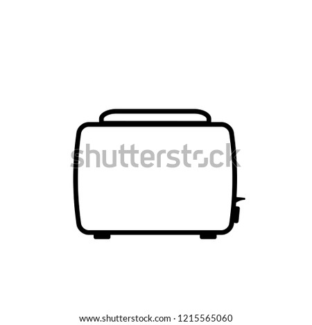 Toaster with bread icon. Clipart image isolated on white background