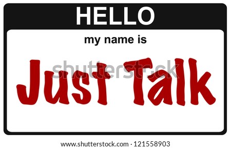 hello my name is just talk sticker